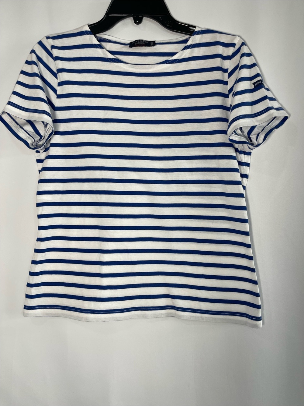 Saint James ETRILLE II - Short Sleeve Breton Stripe Tee blue and white size 8